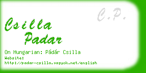 csilla padar business card